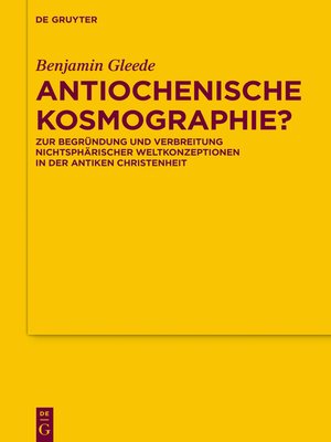 cover image of Antiochenische Kosmographie?